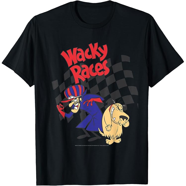 T-shirt Dastardly And Muttley Wacky Races Années 60 - Multicolore, 100% Coton, Tailles S à 3XL