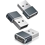 BASESAILOR Adattatore da USB C a USB 3 Pezzi,Tipo C Femmina A Maschio Connettore Cavo Caricatore per Apple Watch 8 9,iPhone 1
