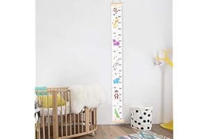 VUCDXOP Tabla de Crecimiento para niños, decoración de la habitación Infantil, Tabla de Crecimiento Niño de Estatura de medidor Pared Infantil de gráfica de Altura Colgante en la habitación