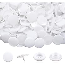 TOAOB 150 Sets Drukknopen Kunststof T5 12mm Wit voor Accessoires Naaien Kleding DIY Knutselen Scrapbook