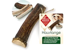ChronoBalance® Antler Chew Stick (Dividido por la Mitad) para Perros, 100% asta de Ciervo como Juguete para Perros de Larga duración, Cuidado Dental (XL)