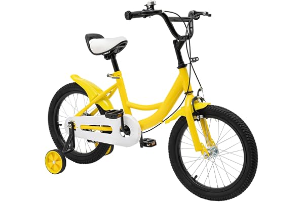 Begoniape Vélo pour Enfant 16 Pouces à partir de 5 à 8 Ans, avec Roues stabilisatrices Amovibles, Hauteur réglable pour garçons et Filles