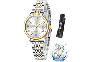 Taxau Uhren für Frauen Arabische Ziffern Kleines Zifferblatt Easy Read Damenuhren Einfacher Stil Datum Edelstahl wasserdichte Uhren für Frauen Reloj para Mujer