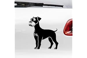 N.I.Edit.H - Pegatina Silueta Razas de Perro/Pastor Alemán, Caniche, Labrador, Golden R., Malinois, A. Stanford, Jack Russell, Bulldog Francés, Schnauzer, Teckel (Schnauzer)