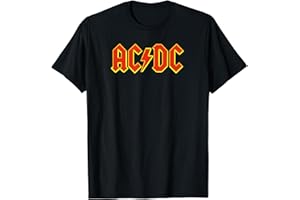 Offizielles AC/DC Logo Gelb Rot Rock Musik Band Fan Geschenk T-Shirt