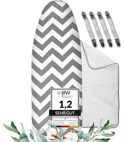 Housse De Planche à Repasser Silva - 100% Coton, Feutre 5 Mm - Pour Centrale Vapeur Et Fer à Vapeur - Taille L (turquoise) - Sans Amiante, Imperméable - 2