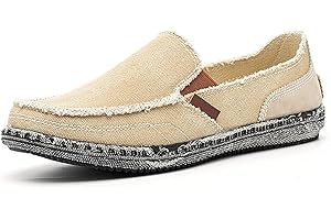 Sprifloral Mens Loafers Fashion Espadrilles Classic Canvas Shoes Outdoor Boat Shoes Comfy Slip-on Casual Driving Slippers for Men