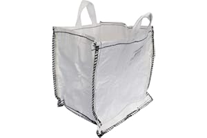 Jardibric - Sac à gravats à Déchets 125 litres en polypropylène (PP) 120g/m² Robuste, indéchirable et Polyvalent : Sac à déchets, Sac de Jardin, Débris De Chantier