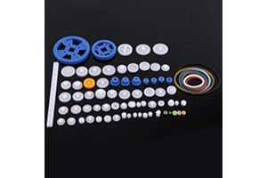 HILILAND Plastic Gears Set Pulley Belt Worm Kits Crown Gear Set Robot Motor Car Toy for DIY Parts for DIY Model Technology Production Toys Gear Pulley (80 kinds)