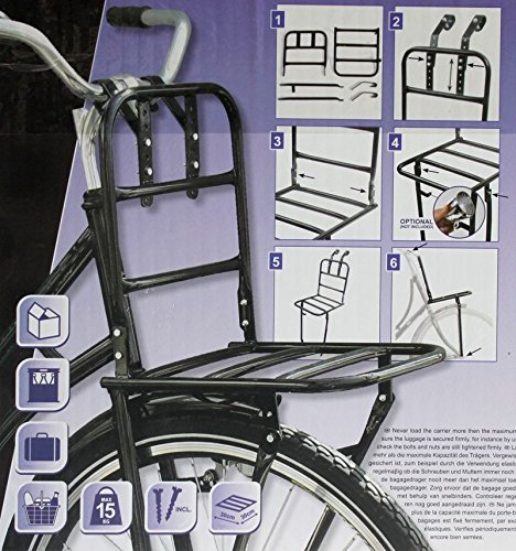 Preisvergleich Produktbild Vorne Fahrradgepäckträger Fahrrad Gepäckträger - für Hollandrad in Schwarz