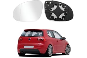 RASHION Spiegelglas Heizbar Passend für VW Passat B6 07-11 / Golf MK5 03-08 / Jetta 5 06-11 Spiegelglas Außenspiegel Glas (Links)