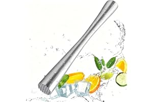 AIYRAA Cocktail Stößel, Caipirinha Stössel für Cocktails Stampfer, Muddler Zum Maischen, Limetten Stampfer Verwendet um Cocktails,Mojitos,Säfte zu Machen (22.5CM)