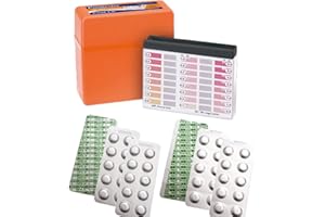 harren24 Testkit Set inkl. 60 Testtabletten (Rapid), Wassertester und Aufbewahrungsbox, 30x DPD1 Chlor/Brom + 30x Phenol Red pH-Wert, Pool Wasseranalyse (60 Tabletten inkl. Tester)