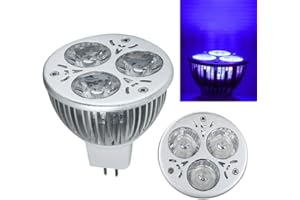 XUPHINX UV Ultraviolet Purple Light Bulb, 3W MR16 Purple Light LED Bulb Lamp 85-265V/12V