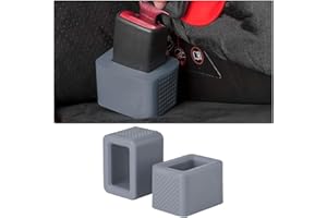JNNJ 2 Pezzi Auto Supporto per Cintura Di Sicurezza in Silicone, Supporto per La Cintura Di Sicurezza Dell'auto, Supporto per Fibbia Della Cintura Di Sicurezza, per Maggior Parte delle Auto(Grigio)