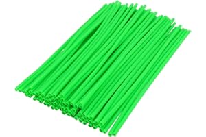 CLISPEED 72 Piezas Fundas de Radios Universales Cubre Fundas de Radios de Bicicleta Envolturas BMX MTB Decoración Colorida de Rueda de Bicicleta (Amarillo)