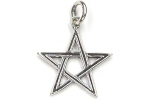 Drachensilber Pentagramm Anhänger Wicca Schmuck Hexenstern 925 Sterling Silber Drudenfuß Damen Frauen Amulett kettenanhänger