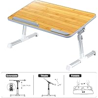 Portronics POR-105 My Buddy Laptop Desk with Leight Weight, Strong & Foldable (Bamboo)