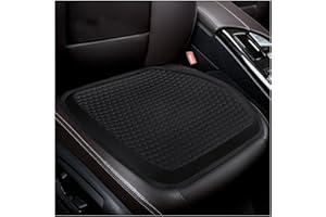 JNNJ 2 Pezzi Cuscino Sedile Auto Sedili Anteriori, Cuscino del Auto Sedile del Gel, Cuscino di Sostegno Lombare Traspirante per Sedia con Antiscivolo per Auto, Ufficio, Casa, Carrozzina(Nero)