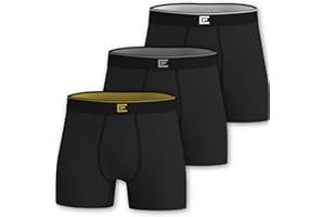Pierre Calvini Bamboo Mens Boxers – Soft, Breathable & Anti Chafe Mens Underwear – Moisture Wicking Boxers for Men with Longer Leg & No Itchy Labels - Men's Boxer Shorts Multipack (3/6-Pack)