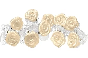 UHELTOSLY Beige Pinces à cheveux ornées de roses, Barrette à Fleur, élégant hairclips, Bijoux de cheveux mariée Femme Fille