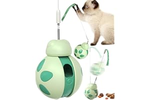 CyunCmay Juguetes para Gatos Tumbler, Juguetes Gatos Interactivos, Juguetes para Adultos/Gatitos, Juguete Gato con Dispensador de Golosinas, Regalos para Gatos para Aliviar el Aburrimiento
