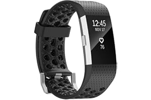 honecumi Cinturino Compatibile per Fitbit Charge 2 Donna Uomo Cinturino, Charge 2 Morbido Silicone Classico Regolabile Sportivo Cinturino Accessori Colorato Braccialetti,Grande/Piccolo