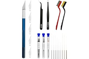 TIOPY Kit de nettoyage de buse pour imprimante 3D, 0.15/0.20/0.25/0.30/0.35/0.4/0.5/0.6/0.8 mm Aiguilles de nettoyage de buse Extrudeuse pour imprimante 3D Extrémité chaude Brosse de nettoyage