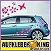 Produktbild 'Sticker Hibiskus "Blumen und Schmetterlinge Set 75 Stück Aufkleber nb-0169-it Pink Dunkel