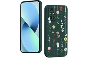 YUXING Funda para Xiaomi Redmi 10 2022 / Redmi 10 4G Silicona - Moda Lindo Patrón Diseño Delgado Carcasa, Antichoque, Antideslizante, Elegante, Protección Totaly Resistente (Flower,Green)