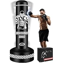 Sacco Da Boxe Autoportante 180cm NZQXJXZ - Per Allenamento MMA, Muay Thai, Con Guanti - Foto 3
