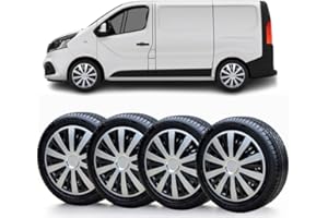 SOLIP 16 inch wheel trims, Hubcaps, Set of 4 for Vauxhall Vivaro, Citroen Dispatch from 2016,Peugeot Expert from 2016,Renault Trafic,Alloy wheels look covers (not for Boxer,Relay,Master) 6fal