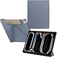 SwitchEasy Origami 2024 Case for iPad Pro 13“ with Pencil Holder- Protective Case for iPad Pro 13 Inch M4 (2024) with Multi-Angle Stand, Morandi Cover Case, Apple Pencil Pro Charging, Alaskan Blue