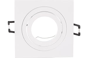 wonderlamp Clasic W-E0 Foco empotrable cuadrado, Blanco, 10 UNIDADES