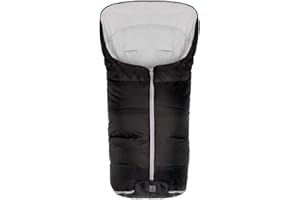 babycab Fußsack Myre big schwarz - für Kinderwagen - Unisex - Winter/Herbst - 100x55x5 cm - aus Polyester - wasser- windabweisend - Futter aus Fleece