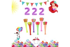 LACOSVI Globos de Agua Pequeños, Bombas de Agua, Llenado Ultra Rápido, 37 Globos en menos de 60 Sg Incluye 6 Ramos de 37 Globos Cada 1