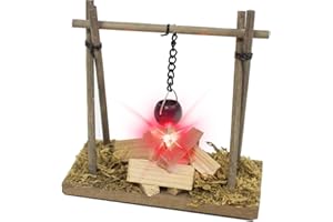 JINGTOPS Miniatura Belen Navidad Accesorio Luminoso Fogata,Accesorios Elfo Travieso Navidad Muñeco Mini Estufa Colgante,Led Accesorio Figuras BeLe Presepio Natal