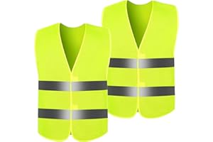 SPINNE LUCAS Gilet Jaune Voiture, Gilet Fluorescent de Sécurité, Gilet Velo Reflechissant, Gilet Jaune Velo Adulte, Gilet Reflechissant, Gilet Fluo, Gilet Haute Visibilité, Gilets de Sécurité