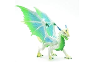 FPAEHRY Ice Dragon Figure Ice Snow Dragon Action Figure Ice Dragon Toy Model - Realistic Hand Painted Toy Figurine Model - Solid Ice Dragon Toy Model 18cm - Green