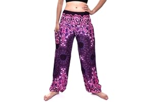 Bohotusk Pantalones de harén bohemios para niños, cintura elástica, estilo hippy bohemio, pantalones de festival hippie para niños, donación hecha a elefante santuario