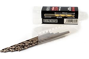 Ferrcan punte per metallo HSS DIN338 M35 5% cobalto Turbomax per forare in acciaio inox, ferro e altri metalli (confezione da 5 pezzi per misura)