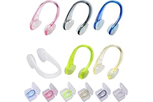 Heanvmyss Clip per Naso da Nuoto,6 Pezzi Tappa Naso Nuoto in Silicone,Clip per Naso Impermeabile con Scatola,Protezione Naso da Nuoto Riutilizzabile per Bambini Adulti Sport Acquatici Principianti