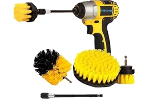 YIHATA Cepillo para Taladro, 4PCS Eléctrico Cepillos Taladro Multifuncionales, Coche Limpieza Kit para Limpiar la Casa, Dormitorio, Balcon, Baño, Cocina, Coche, Suelo, Baldosa y Varios Rincones