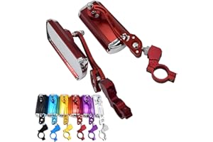 YUEHUAMECH Universal Rear View Mirrors for Motorcycles Motorbike Side Wing Mirror with 10mm Thread 21-24mm Handlebars Mobility Scooter Mirrors Replacement for ATV Dirt Bike Cruiser