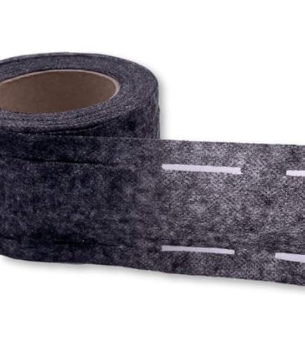 5m Vlies Stanzband Bundeinlage 10-30-30-10 - Weiß Zum Aufbügeln