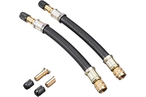 BIBITI 2 Stück Ventilverlängerung Autoventil Verlängerung,Ventile Adapter Reifenventilverlängerung Reifenventil Reifenfüllschlauch Gummi Universal Flexible Tire Valve Extenders,für Auto LKW Scooter Fahrrad