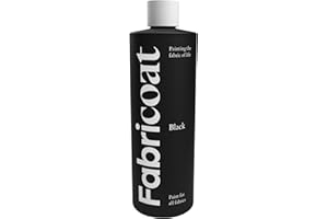 Furniture Clinic FabriCoat - Pintura para tela, se utiliza para restaurar o cambiar el color de tapicería, muebles suaves, interiores de automóviles, ropa y calzado (250 ml, negro)