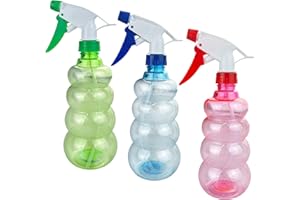Diompirux 3 Pezzi Spruzzino Nebulizzatore 500 ml,Trasparente Plastica Grilletto Spruzzatore,Grilletto Spruzzatore Riutilizzabile per Pulizia Giardino Acqua Parrucchiere Pulito Cucina
