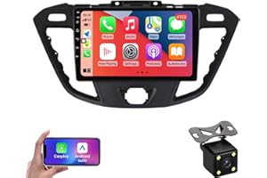 MIVPD Autoradio Android 10.0 Radio für Ford Custom/Transit 2013-2018 GPS-Navigation 9-Zoll-Headunit HD Touchscreen MP5 Multimedia-Player Video mit WiFi DSP SWC Mirrorlink