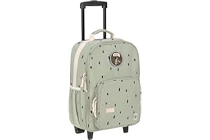 LÄSSIG Walizka podróżna na kółkach, z drążkiem teleskopowym i kółkami, bagaż podręczny, Happy Prints Oliv, TU EU, Happy Prints oliwkowy